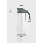Renga Beluga 1500 ml Gravürlü Cam Sürahi 111021 Koyu Füme