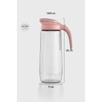 Renga Beluga 1500 ml Gravürlü Cam Sürahi 111021 Pembe - 1,5 lt