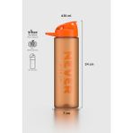 Renga Lidya Yazı Desenli 630 ml Mat Tritan Matara 912118 Turuncu
