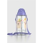 Renga Migo Desenli 500 ml Askılı Pipetli Tritan Çocuk Matara 912008 Lila