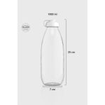 Renga Milky 1000 ml Cam Şişe 181009 Beyaz - 1 lt