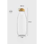 Renga Milky 1000 ml Cam Şişe 181009 Gold - Altın - 1 lt