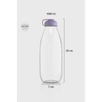 Renga Milky 1000 ml Cam Şişe 181009 Lila - Mor - 1 lt