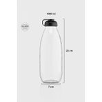 Renga Milky 1000 ml Cam Şişe 181009 Siyah - 1 lt