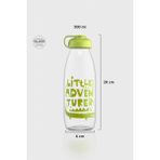 Renga Milky Desenli 500 ml Cam Şişe 182057 Yeşil
