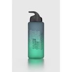 Renga Moly Çift Renk Yazı Desenli 1000 ml Pipetli Mat Tritan Matara 912117 Siyah-Petrol