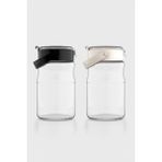 Renga Mono 1700 ml 2'li Cam Kavanoz Seti 131072 Siyah-Bej - Renkli - 2 Adet