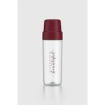 Renga Nest Yazı Desenli 800 ml Bardaklı Tritan Matara 912085 Bordo