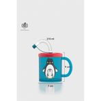 Renga Ruby Penguen Desenli 210 Ml Pipetli Kulplu Pp Bebek Bardağı 142003 Mavi-kırmızı Mavi