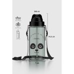 Renga Taffy Desenli 500 ml Askılı Pipetli Tritan Çocuk Matara 912080 Siyah