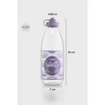 Renga Ufo Yazı Desenli 1000 ml Cam Şişe 182052 Mor - 1 lt