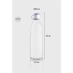 Renga Zen 1000 ml Cam Şişe 181001 Bebe Mavisi - 1 lt
