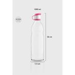 Renga Zen 1000 ml Cam Şişe 181001 Fuşya - Pembe - 1 lt