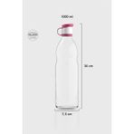 Renga Zen 1000 ml Cam Şişe 181001 Sky Fuşya - Pembe - 1 lt