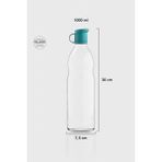 Renga Zen 1000 ml Cam Şişe 181001 Sky Turkuaz - 1 lt