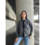 Rengamoda Kadın Leopar Desen Yumoş Triko Düğmeli Hırka Mont - Standart