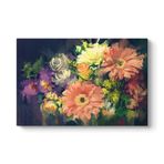 Rengarenk Gerbera Çiçekleri Tablosu 75 x 50