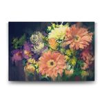 Rengarenk Gerbera Çiçekleri Tablosu - 75x50cm