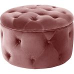 RENGEV Duru Oval Puf Pembe Sandıklı
