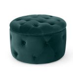 RENGEV Duru Oval Puf Yeşil Sandıklı