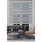 Rengin Home Açık Gri Bambu Zebra Stor Perde