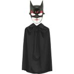 Renk Set cm Siyah Pelerini 90 ve Batman Cat Woman Batman Maskesi Yeni