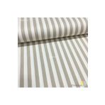 Renk Tekstil Çizgi Desenli Duck Keten Kumaş Bej (2 Cm)