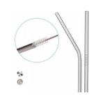 Renk Yapı Rüyası Ayran Için Yıkanabilir Metal Pipet Doğa Dostu 2 Pipet 1 Temi