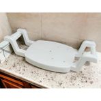Renk Yapı Rüyası Banyo Oturağı Tabure Ayarlanır Kızaklı Yan Kollar Her Küvete Uyumlu 64 - 74 cm Genişlik
