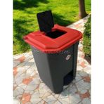 Renk Yapı Rüyası Endüstriyel, Çift Kapaklı, Tekerlekli, Içi Kovalı,50 Litre Çöp Kovası Çöp Konteyneri