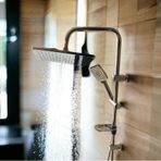 Renk Yapı Rüyası Krom Kare Lüx Kaliteli Fonksiyonlu Çelik Spiralli Tepe Duş Başlığı Banyo Duşakabin Seti
