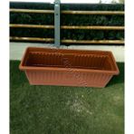 Renk Yapı Rüyası Saksı, Orta Boy Saksı, Balkon, Bahçe, Teras ve Fransız Balkon Için Toprak Renk Saksı - 2 Adet - 50 cm
