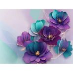 Renklerin Ahengiyle Dolu Yüzlerce Çiçek Arka Plan, 200X150CM, Stüdyo Fonu - -