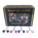 RENKLİ 100 PARÇA EŞARP BAŞÖRTÜ - ŞAL KLİPSİ (5264)