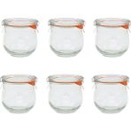 Renkli 370 ml Lale Cam Saklama Kavanozu 6'lı Set