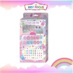 Renkli 3D Stickers Lı Çocuk Takma Tırnak Seti ve Küpe Sticker Seti