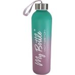 Renkli 750 ml Motivasyon Cam Su Matarası HK2707 - Lila