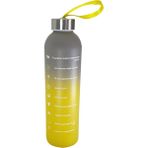 Renkli 750 ml Motivasyon Cam Su Matarası HK2707 - Sarı