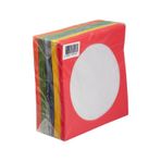 Renkli 80 Gr CD - Dvd Zarfı 100 Lü Pencereli Paket (Kırmızı Sarı Yeşil)