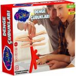 Renkli Ahşap Denge Çubukları, Eğlenceli ve Güçlendirici Oyun Seti - Seçenek 1 - Açık Bej