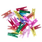 Renkli Ahşap Mini Mandal (20'li)