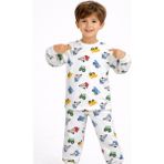 Renkli Araba Desenli Interlok Uzun Kollu Mevsimlik Erkek Çocuk Pijama Takımı - 4 Yaş