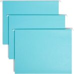 Renkli Askılı Dosya Klasörü 1 5-Kesim Ayarlanabilir Tab Mektup Boyutu Aqua Kutu Başına 25 64058 - 41 Delft Blue
