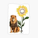 Renkli Aslan Araba Oto Sticker Yapıştırma Etiket 17cm A3