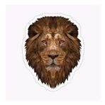 Renkli Aslan Araba Oto Sticker Yapıştırma Etiket 17cm A7