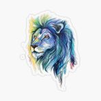 Renkli Aslan Araba Oto Sticker Yapıştırma Etiket 17cm A9