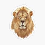 Renkli Aslan Araba Oto Sticker Yapıştırma Etiket 17cm T5