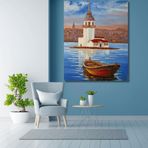 Renkli Baskılı Sayılarla Boyama Hobi Seti 40x50 cm: Tavus Kuşu