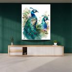 Renkli Baskılı Sayılarla Boyama Hobi Seti (Çerçeveli) 40x50 cm: Tavus Kuşu