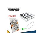 Renkli Bijon Kapagi Plastik Nikelaj Renk Altigen 17 Mm Bijon Uyumlu 20 Adet -